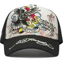 cepice-zaoblena-bila-snapback-tattoo-eagle-graphic-ed-hardy