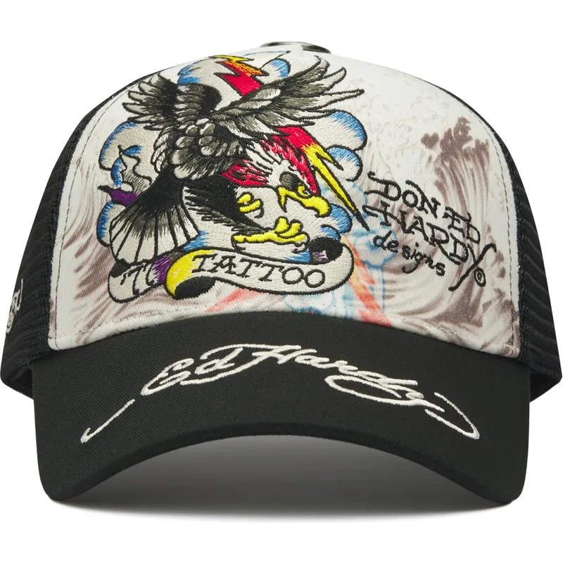 cepice-zaoblena-bila-snapback-tattoo-eagle-graphic-ed-hardy