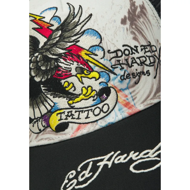 cepice-zaoblena-bila-snapback-tattoo-eagle-graphic-ed-hardy
