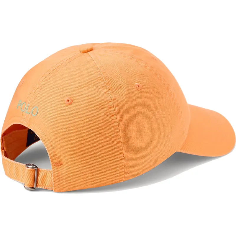 gebogene-orangefarbene-verstellbare-kappe-classic-sport-twill-von-polo-ralph-lauren