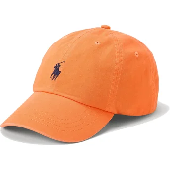Čepice zaoblená oranžová nastavitelný Classic Sport Cotton Chino Polo Ralph Lauren