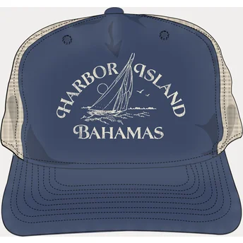 Čepice zaoblená námořnická modrá snapback Vintage Woven Twill Polo Ralph Lauren