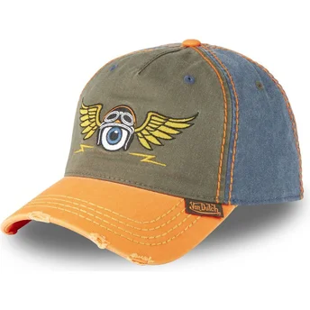 Čepice zaoblená vícebarevná nastavitelný pásek RETRO14 Von Dutch