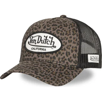 Čepice zaoblená leopardí snapback CB BET Von Dutch