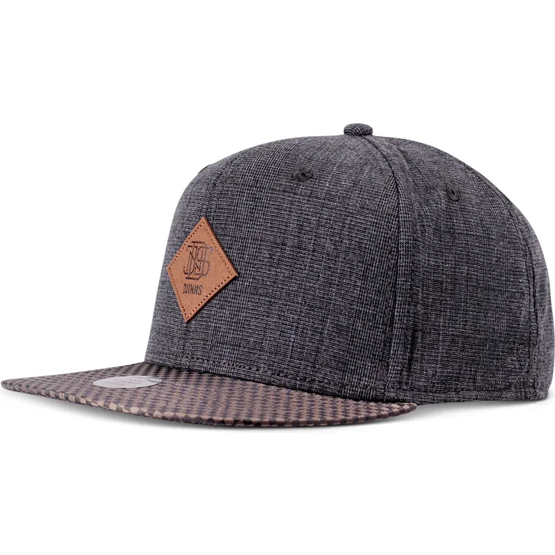 gorra-plana-gris-ajustable-glencheck-de-djinns