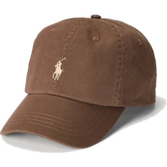 Čepice zaoblená hnědá nastavitelný Cotton Chino Classic Sport Polo Ralph Lauren