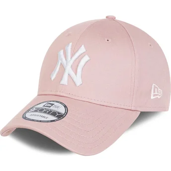 Čepice zaoblená růžová nastavitelný pásek claro 9FORTY League Essential New York Yankees MLB New Era
