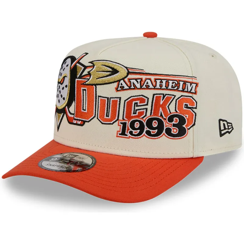 beige-und-orange-gebogene-snapback-kappe-9fifty-a-frame-classic-der-anaheim-ducks-nhl-von-new-era