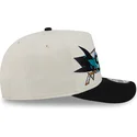 gorra-curva-beige-y-negra-snapback-9fifty-a-frame-classic-de-san-jose-sharks-nhl-de-new-era