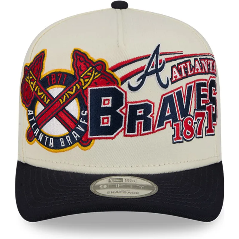 gorra-curva-beige-y-negra-snapback-9fifty-a-frame-classic-de-atlanta-braves-mlb-de-new-era