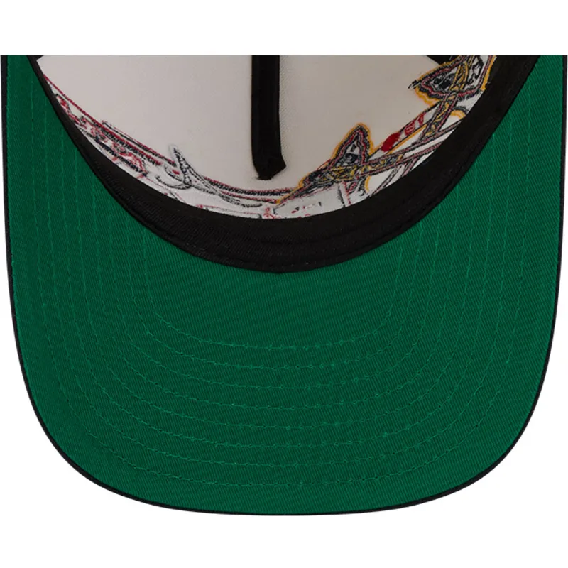 beige-und-schwarze-gebogene-snapback-kappe-9fifty-a-frame-classic-der-atlanta-braves-mlb-von-new-era