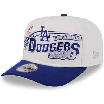 Cap zaoblená beige snapback 9FIFTY A Frame Classic Los Angeles Dodgers MLB New Era