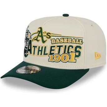 Cap zaoblená beige snapback 9FIFTY A Frame Classic Oakland Athletics MLB New Era