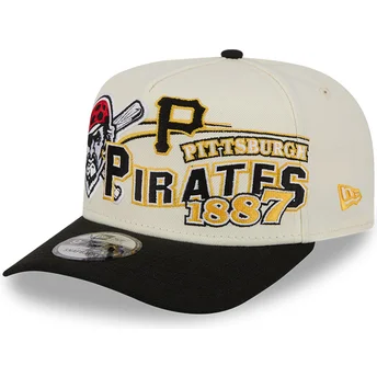 Čepice zaoblená béžová snapback 9FIFTY A Frame Classic Pittsburgh Pirates MLB New Era