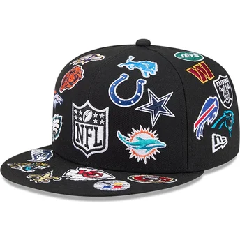 Cap rovná black ajustada 59FIFTY All Over NFL New Era