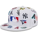 weisse-enganliegende-59fifty-all-over-flatcap-von-mlb-von-new-era