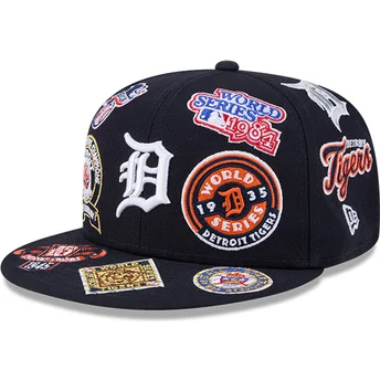 Čepice rovná námořnická modrá přiléhavá 59FIFTY All Over Detroit Tigers MLB New Era