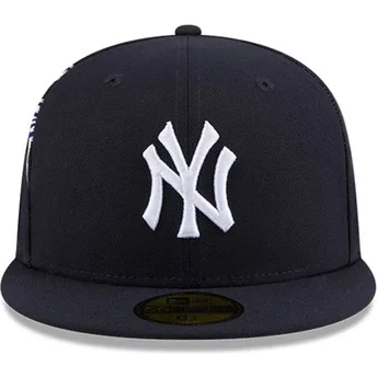New Era Flat Brim 59FIFTY Hidden Hit New York Yankees MLB Navy Blue Fitted Cap