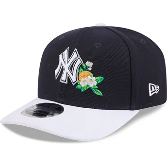 Cap zaoblená navy blue snapback 9SEVENTY Stretch Snap Flower New York Yankees MLB New Era