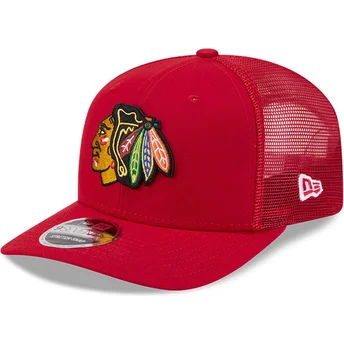 Gorra trucker roja 9SEVENTY Stretch Snap EG de Chicago Blackhawks NHL de New Era