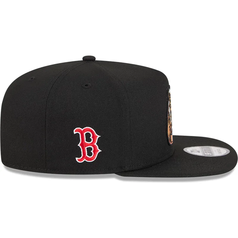 schwarze-flache-snapback-kappe-9fifty-a-frame-ring-der-boston-red-sox-mlb-von-new-era