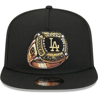 Cap rovná black snapback 9FIFTY A Frame Ring Los Angeles Dodgers MLB New Era