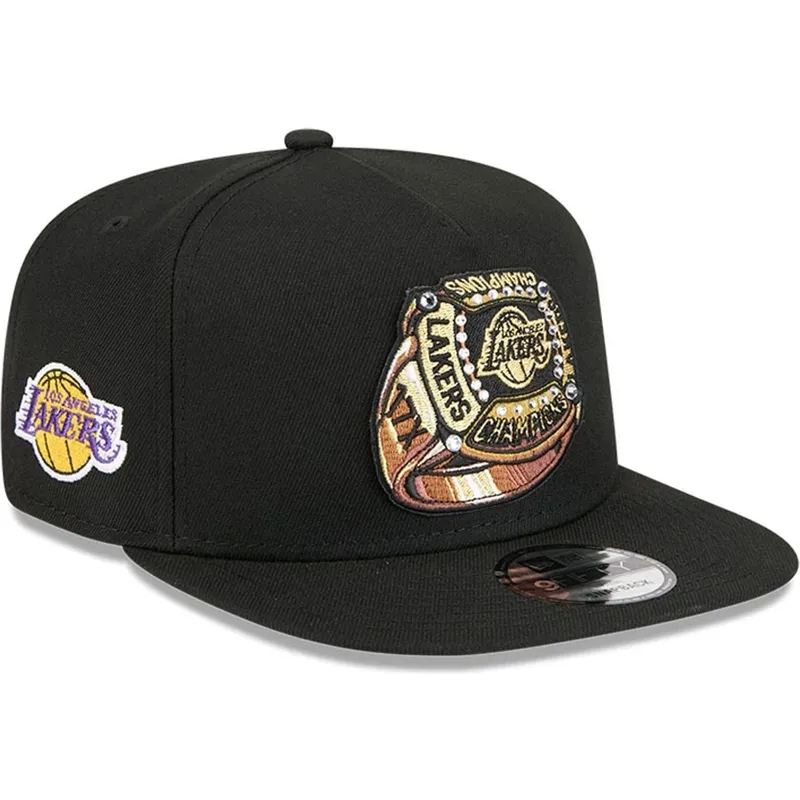 cepice-rovna-cerna-snapback-9fifty-a-frame-ring-los-angeles-lakers-nba-new-era