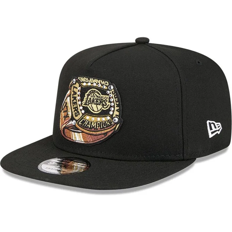 cepice-rovna-cerna-snapback-9fifty-a-frame-ring-los-angeles-lakers-nba-new-era