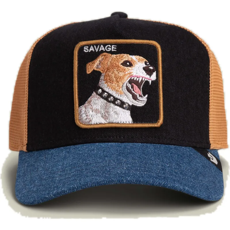 mehrfarbige-trucker-kappe-hund-savage-dawg-that-dawg-in-me-the-farm-von-goorin-bros