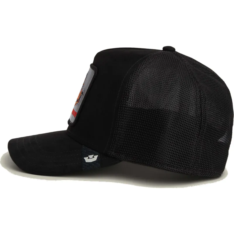 gorra-trucker-negra-perro-doberman-black-out-doberman-metallic-the-farm-de-goorin-bros