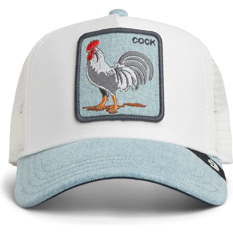 goorin-bros-rooster-cock-denim-rooster-the-farm-white-and-blue-trucker-hat