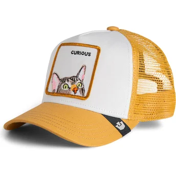 Čepice zaoblená žádné zvíře hnědá snapback pro děti Curious Cat Mini The Farm Goorin Bros.