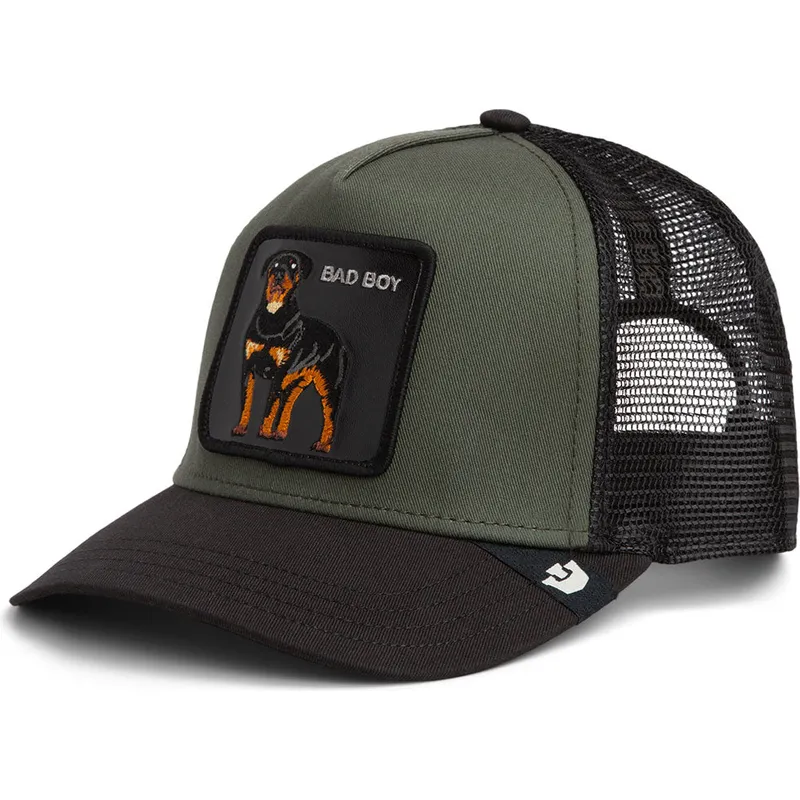 trucker-cap-grun-und-schwarz-rottweiler-bad-boy-the-farm-von-goorin-bros