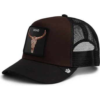 Čepice zaoblená hnědá snapback Dead Skull The Farm Goorin Bros.