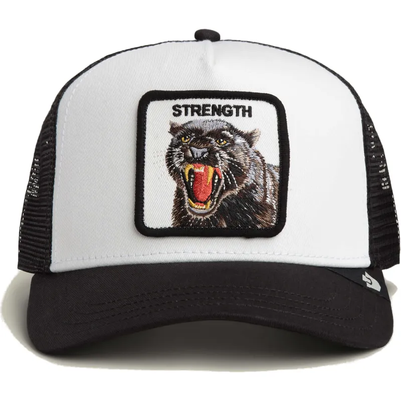 trucker-cap-weiss-und-schwarz-panther-strength-panther-the-farm-von-goorin-bros