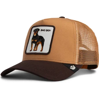 Čepice zaoblená žádné zvíře hnědá snapback pro děti perro rottweiler Bad Boy Mini The Farm The Farm de Goorin Bros.