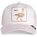 goorin-bros-youth-goose-whisper-silly-the-farm-white-and-pink-trucker-hat