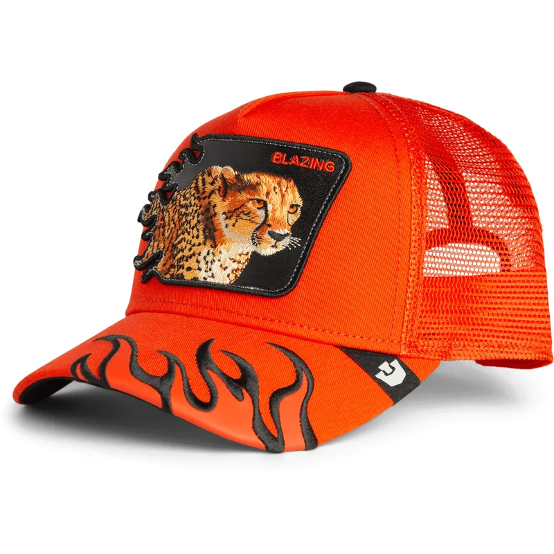 cepice-zaoblena-zadne-zvire-oranzova-snapback-guepardo-blazing-flames-the-farm-the-farm-de-goorin-bros