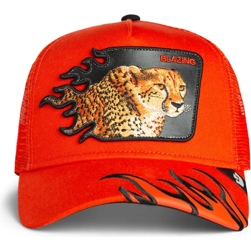 cepice-zaoblena-zadne-zvire-oranzova-snapback-guepardo-blazing-flames-the-farm-the-farm-de-goorin-bros