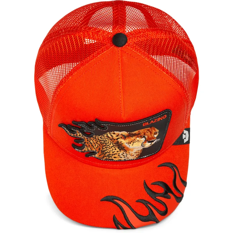 cepice-zaoblena-zadne-zvire-oranzova-snapback-guepardo-blazing-flames-the-farm-the-farm-de-goorin-bros