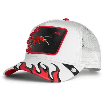 Čepice zaoblená žádné zvíře bílá snapback hormiga Fire Flames The Farm The Farm de Goorin Bros.