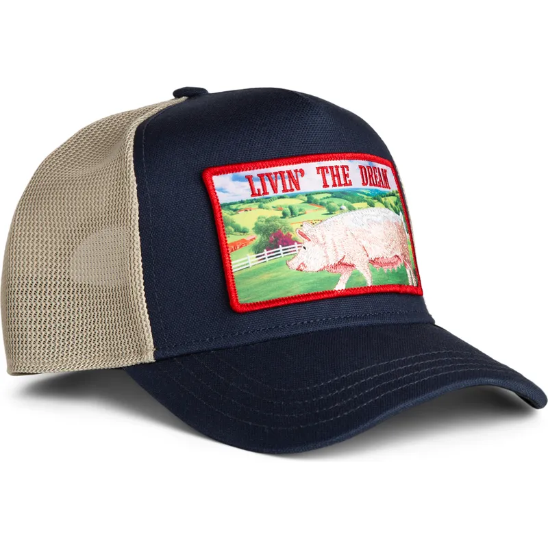 cepice-zaoblena-namornicka-modra-snapback-livin-the-dream-greener-grass-the-farm-goorin-bros