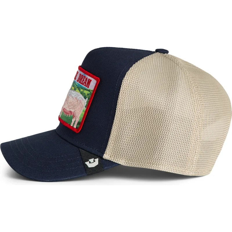 cepice-zaoblena-namornicka-modra-snapback-livin-the-dream-greener-grass-the-farm-goorin-bros