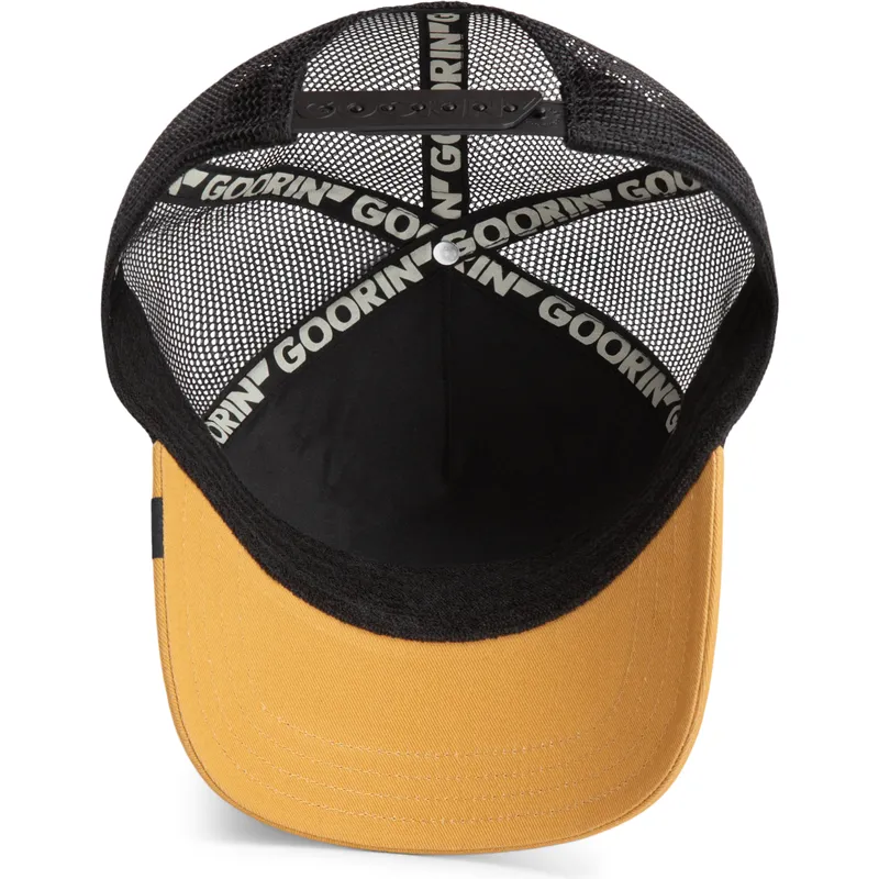 gorra-trucker-negra-y-marron-perro-rottweiler-bad-boy-the-farm-de-goorin-bros