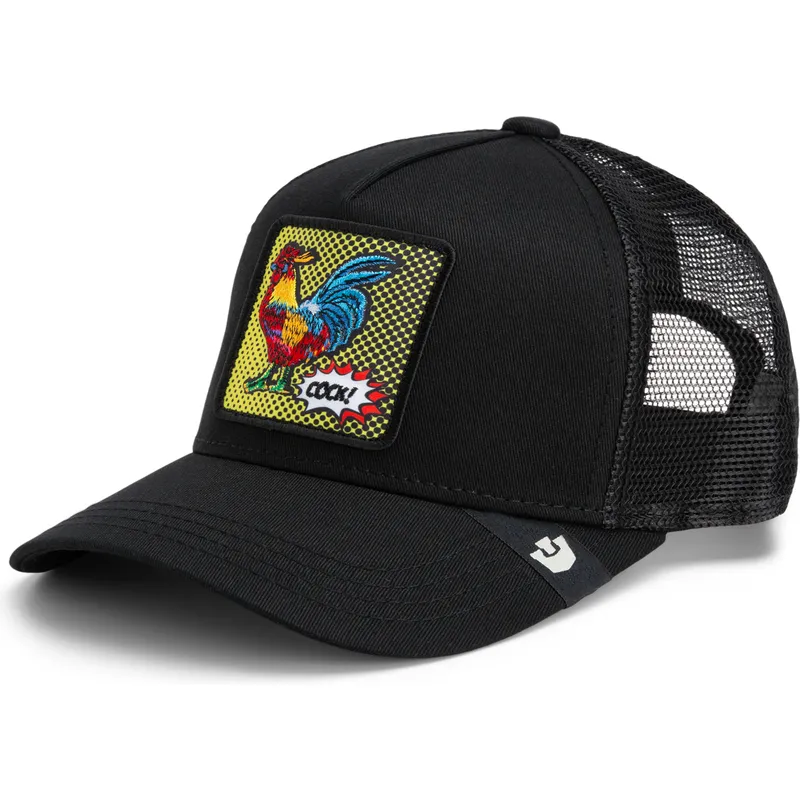 gorra-trucker-negra-gallo-cock-rooster-pop-art-2-the-farm-de-goorin-bros