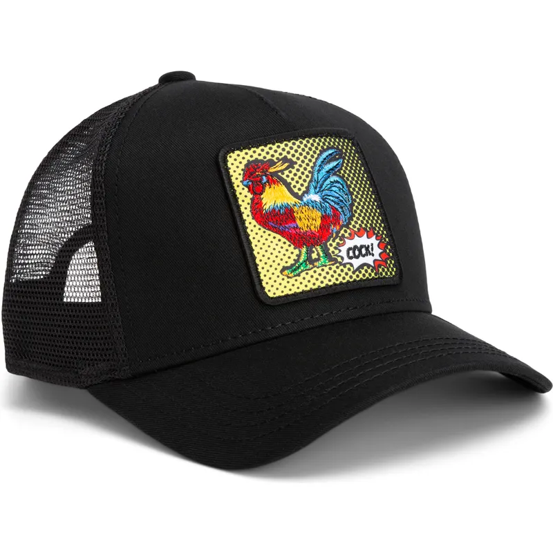 trucker-cap-schwarz-hahn-cock-rooster-pop-art-2-the-farm-von-goorin-bros