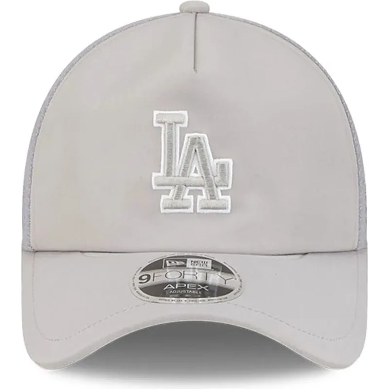 graue-trucker-cap-9forty-apex-bp-der-los-angeles-dodgers-mlb-von-new-era