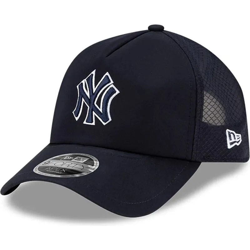 truckerkeps-marinbla-med-marinblatt-logo-9forty-apex-batting-practice-fran-new-york-yankees-mlb-fran-new-era