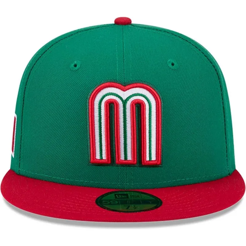 new-era-flat-brim-59fifty-mexico-2026-world-baseball-classic-green-fitted-cap