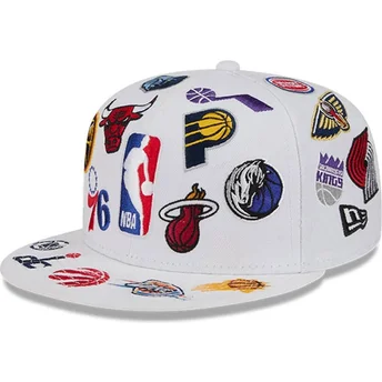 Cap rovná white ajustada 59FIFTY All Over NBA New Era